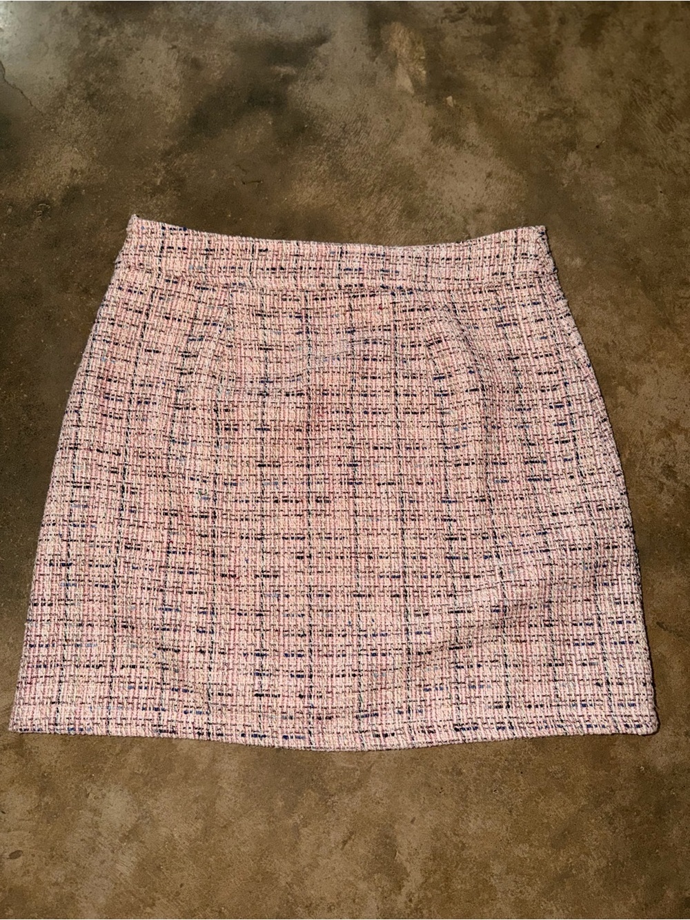 LOFT Pink Tweed Mini Skirt Size 6 Boucle Lined Career Classic Preppy - Picture 3 of 11